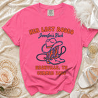 Pink t-shirt with "Her Last Rodeo" and Nashville, TN Summer 2026.