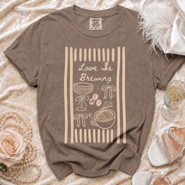Love Is Brewing Latte Art T-Shirt in Espresso