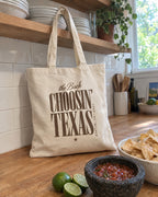 Choosin' Texas canvas tote bag on a bachelorette trip with the crew