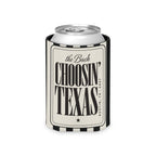Choosin' Texas striped can cooler, Black
