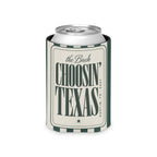 Choosin' Texas striped can cooler, Blue Spruce