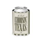 Choosin' Texas striped can cooler, Moss