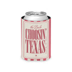 Choosin' Texas striped can cooler, Watermelon