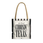 Choosin' Texas striped tote bag, Black