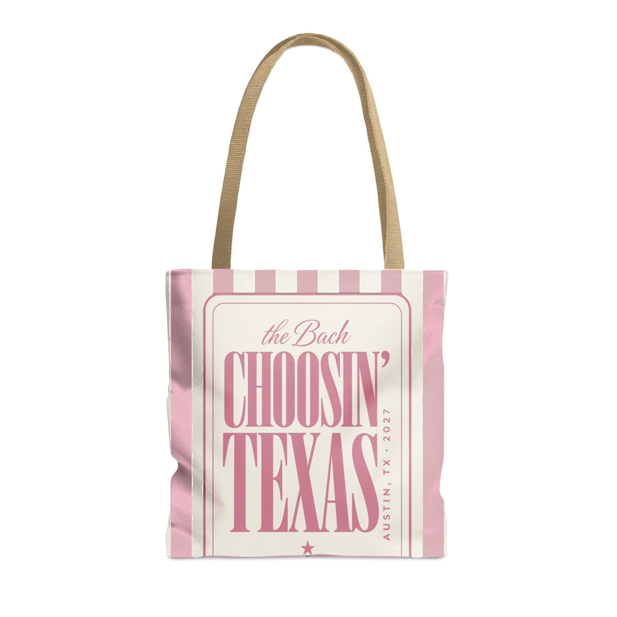 Choosin' Texas striped tote bag, Blossom