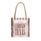 Choosin' Texas striped tote bag, Chili