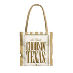 Choosin' Texas striped tote bag, Mustard
