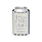 Cowgirl Bride & Crew striped can cooler, Blue Jean