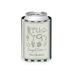 Cowgirl Bride & Crew striped can cooler, Blue Spruce