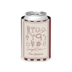 Cowgirl Bride & Crew striped can cooler, Chili