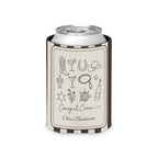 Cowgirl Bride & Crew striped can cooler, Espresso