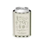Cowgirl Bride & Crew striped can cooler, Moss