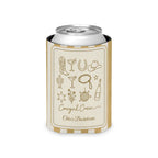 Cowgirl Bride & Crew striped can cooler, Mustard