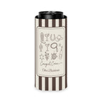 Cowgirl Bride & Crew slim can cooler for tall seltzer cans, Espresso