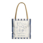Cowgirl Bride & Crew striped tote bag, Blue Jean