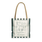 Cowgirl Bride & Crew striped tote bag, Blue Spruce