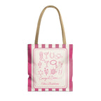 Cowgirl Bride & Crew striped tote bag, Crunchberry