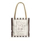Cowgirl Bride & Crew striped tote bag, Espresso