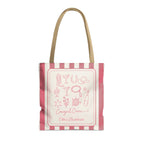 Cowgirl Bride & Crew striped tote bag, Watermelon