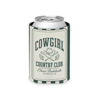 Cowgirl Country Club striped can cooler, Blue Spruce