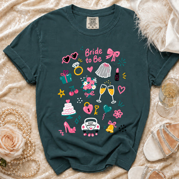 Bride to Be T-Shirt in Blue Spruce