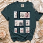 Teal t-shirt with stamp graphics about being mother of the bride.