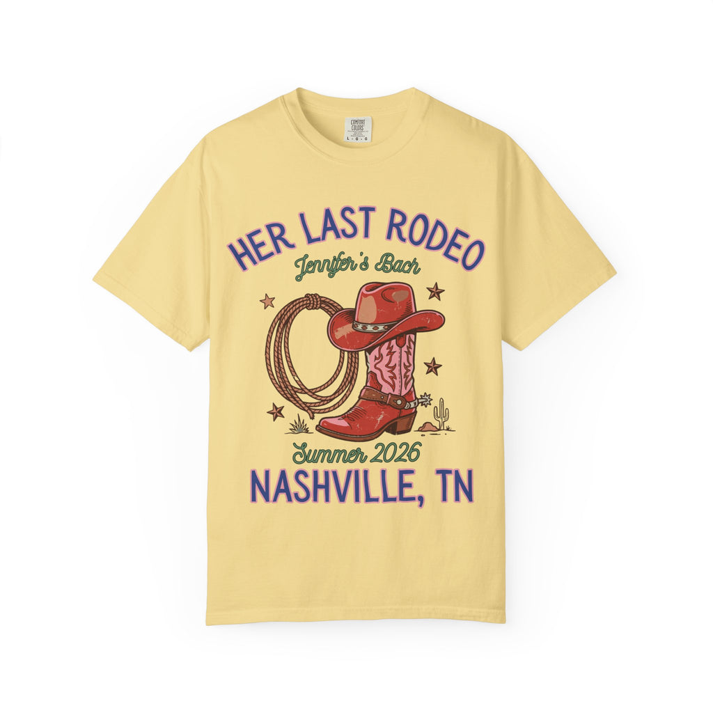 Her Last Rodeo Jennifer's Bach Nashville TN graphic tee.