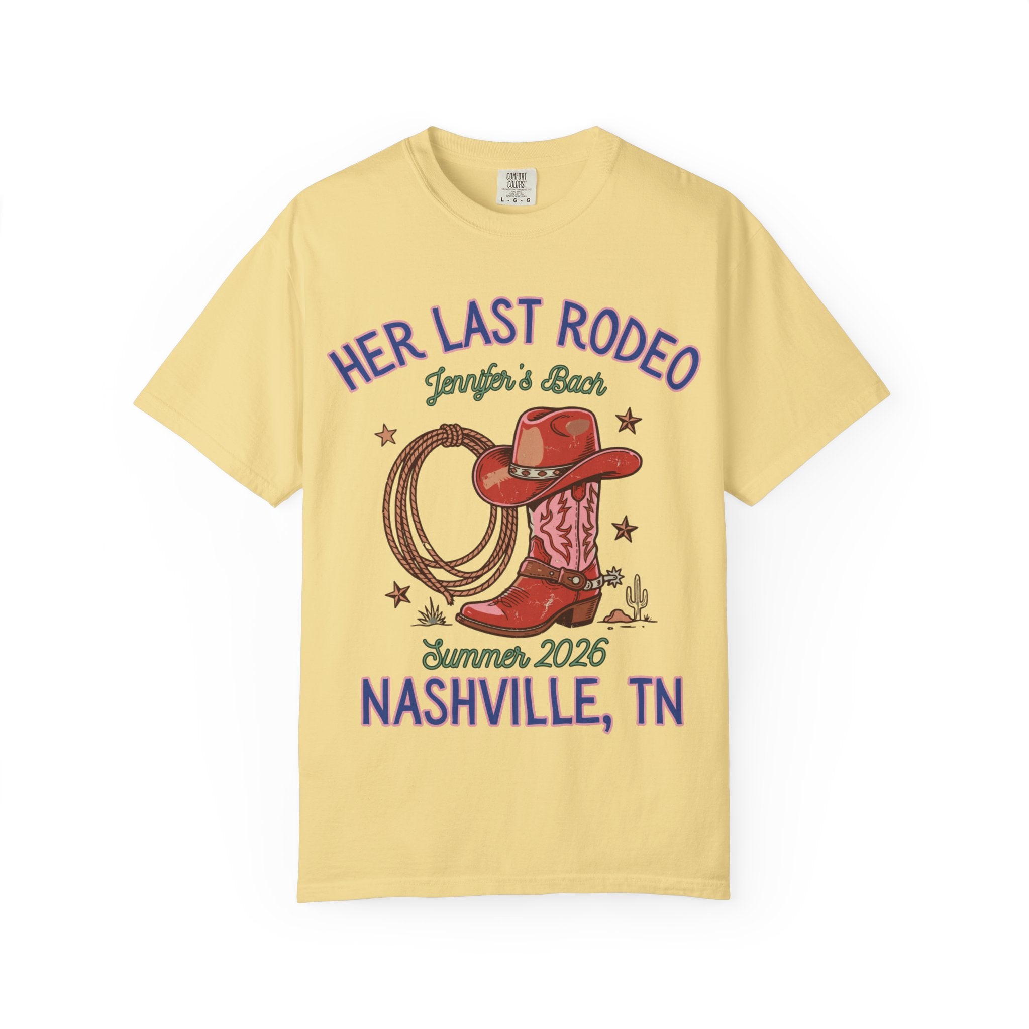 Her Last Rodeo Jennifer's Bach Nashville TN graphic tee.