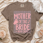 Mother of the Bride Boo Crew graphic t-shirt with ghost and stars.