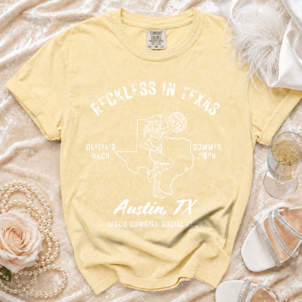 Reckless Rodeo Glam Texas T-shirt in Butter