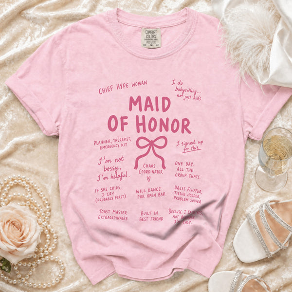 Maid of Honor T-Shirt in Blossom