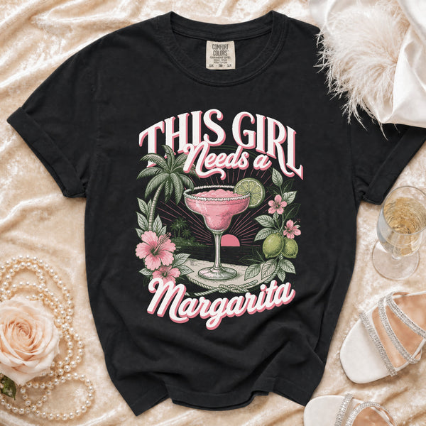 Margarita Girl T-Shirt in Black