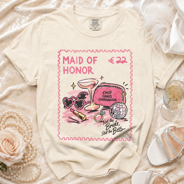 Maid of Honor T-Shirt in Ivory