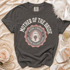 Mother of the Bride t-shirt featuring a ghost bride, "Raising a Princess" and "Surviving Halloween Season."