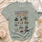 Mother of the Bride shirt with humorous wedding journey illustrations and text.