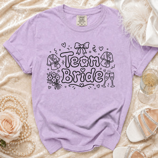 Team Bride T-shirt in Orchid