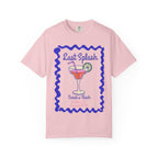 Pink t-shirt with "Last Splash" cocktail design for Sarah's Bach.