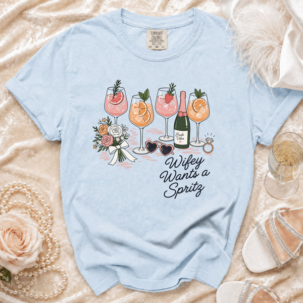 Wifey Spritz T-Shirt in Chambray