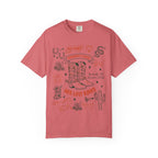 T-shirt with "Jennifer's Bach" and cowboy boot design, Nashville, TN Summer 2026.