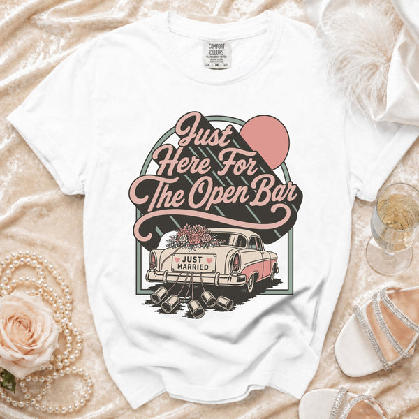 Open Bar Retro T-Shirt in White