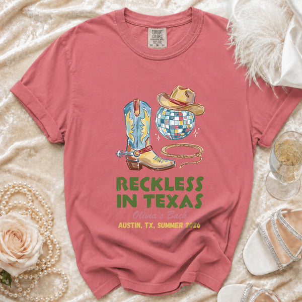 Reckless Disco Texas Bachelorette T-shirt in Watermelon