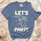 Blue Jean The Bride & Let's Pawty Dog bachelorette crew t-shirt