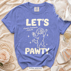 Flo Blue The Bride & Let's Pawty Dog bachelorette crew t-shirt