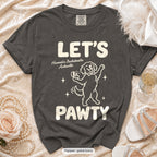 Pepper The Bride & Let's Pawty Dog bachelorette crew t-shirt