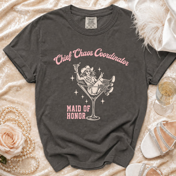 Maid of Honor T-Shirt in Pepper