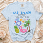 Sarah's Bach Malibu, CA Summer 2026 "Last Splash" t-shirt.