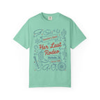 Teal t-shirt for "Jennifer's Bach Her Last Rodeo Nashville, TN Summer 2026".
