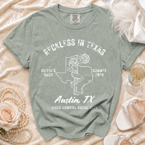 Reckless Rodeo Glam Texas T-shirt in Bay