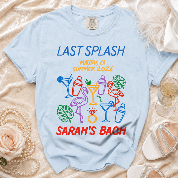 Last Splash Malibu Bach T-shirt in Chambray