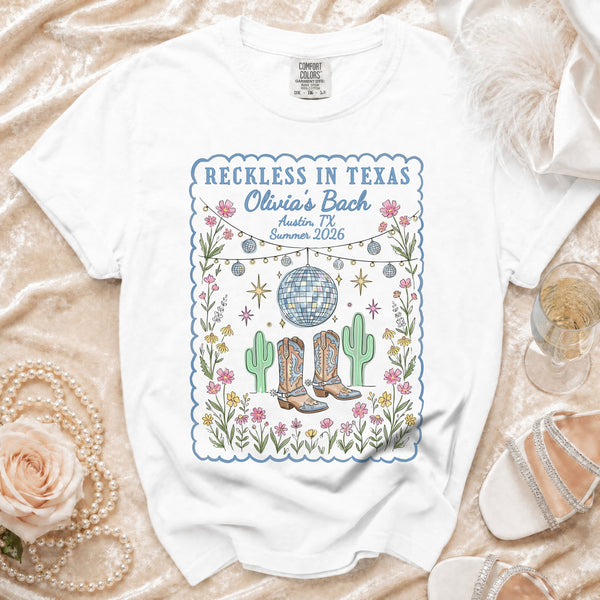 Reckless Texas Disco Cowgirl T-Shirt in White